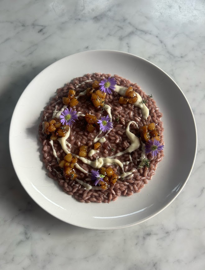 Red wine risotto
